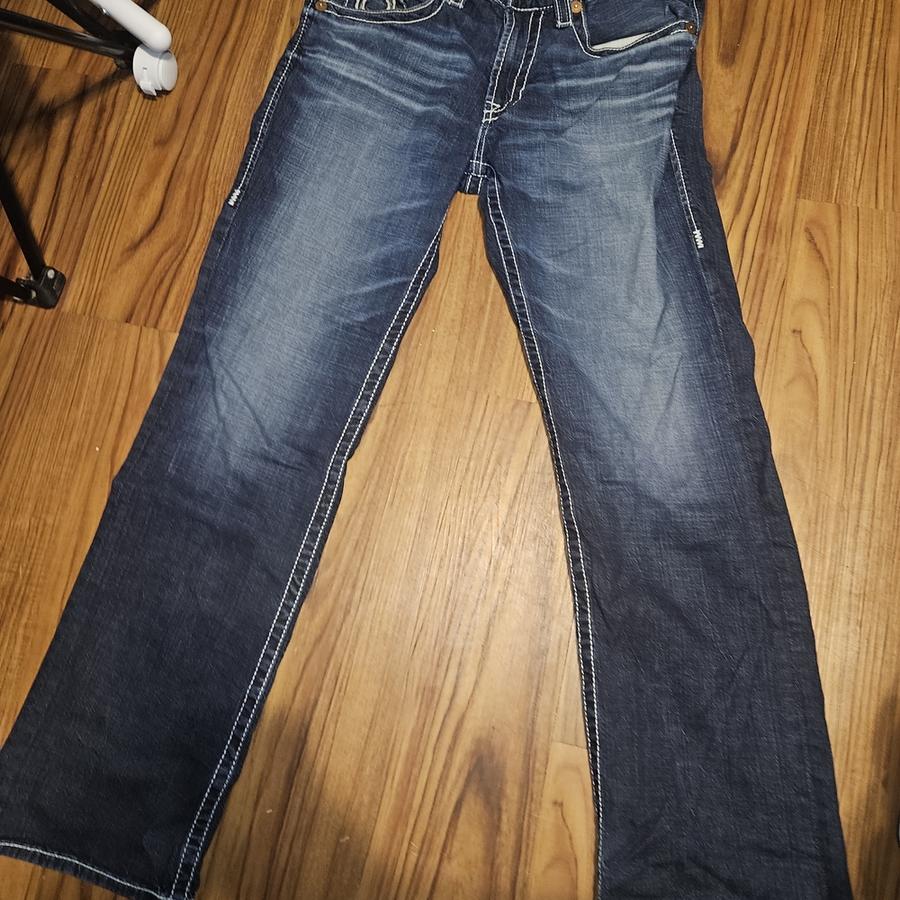Big Star Dark Blue Pioneer Bootcut Jeans 34R